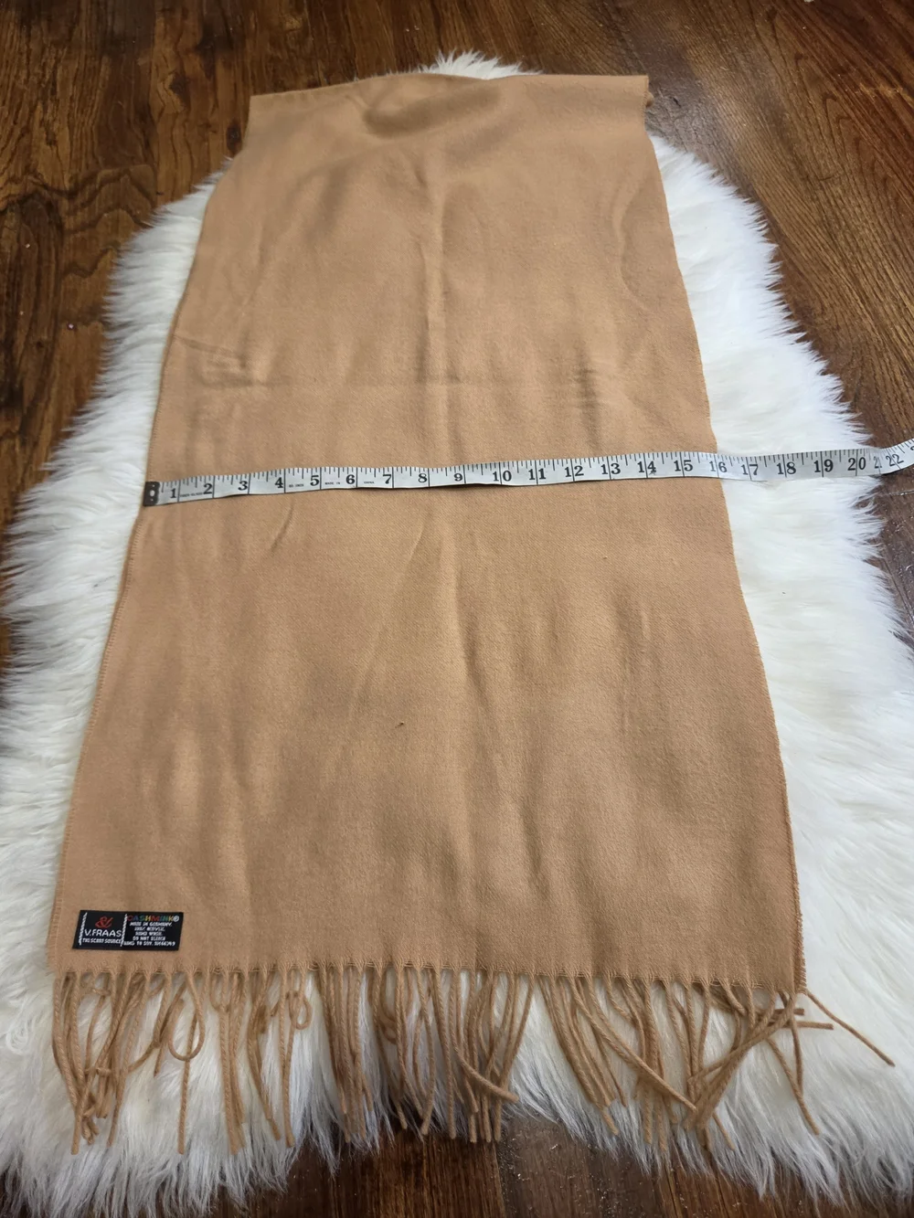 V.fraas Camel Fringe Scarf - Women Accessories